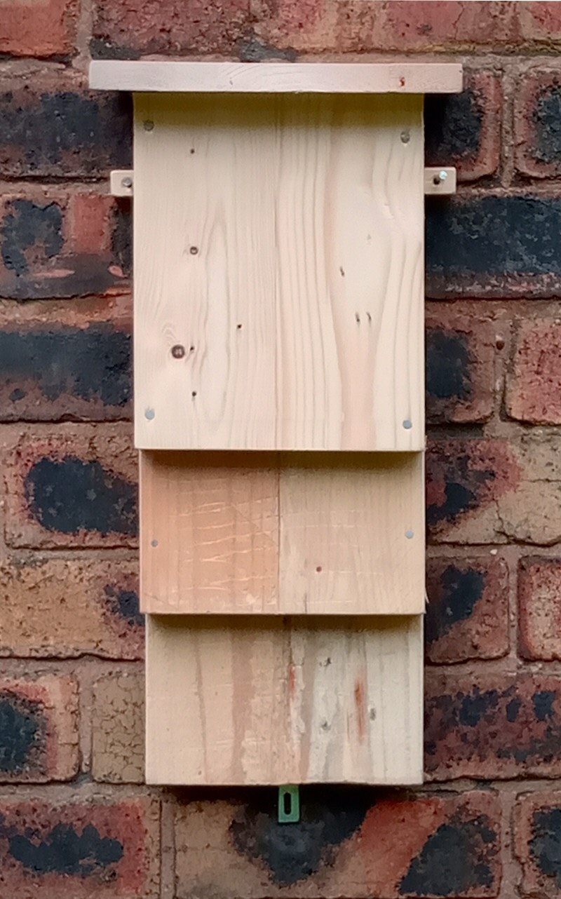 Bat box on a brick wall